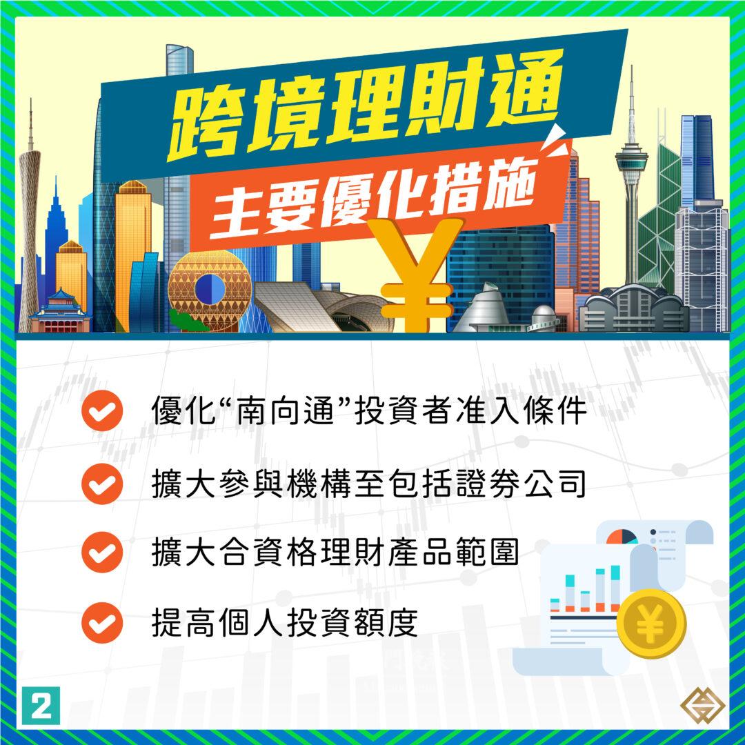1 4現代金融 優化粵港澳大灣區“跨境理財通”業務試點　進一步促進灣區金融市場互聯互通(2)